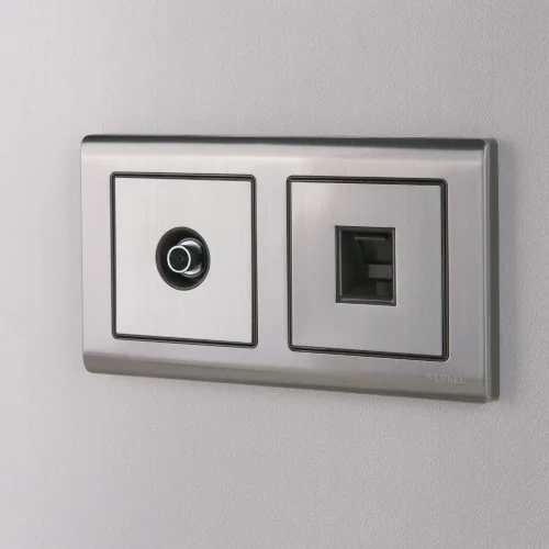 Розетка Ethernet RJ-45 (глянцевый никель) W1181002 - фото 3