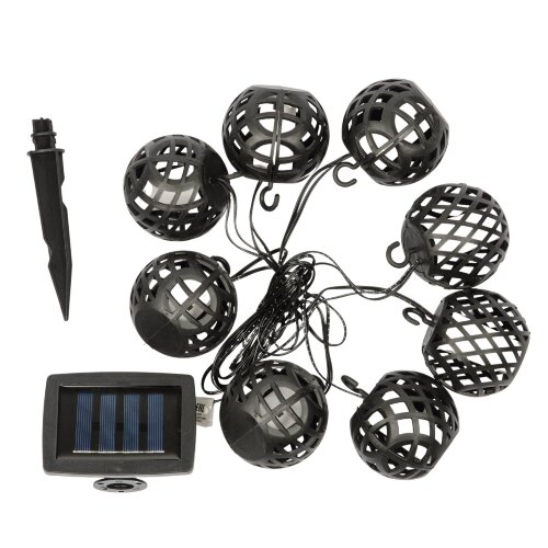 USL-S-120-PM2000 FIRE BALLS Садовая гирлянда на солнечной батарее Огненные шары, 80 светодиодов, Эффект пламени, 1xАА Ni-Mh аккумулятор в-к, IP44, TM Uniel - фото 1