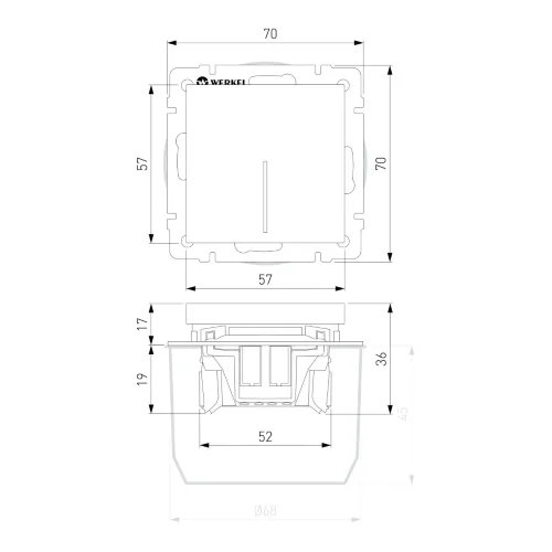 Выключатель одноклавишный проходной с подсветкой (шампань) W1112111 - фото 5