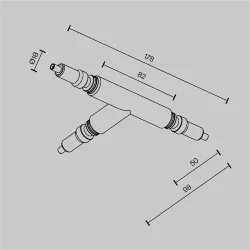 Фиксатор для накладного монтажа системы Axity (Черный)