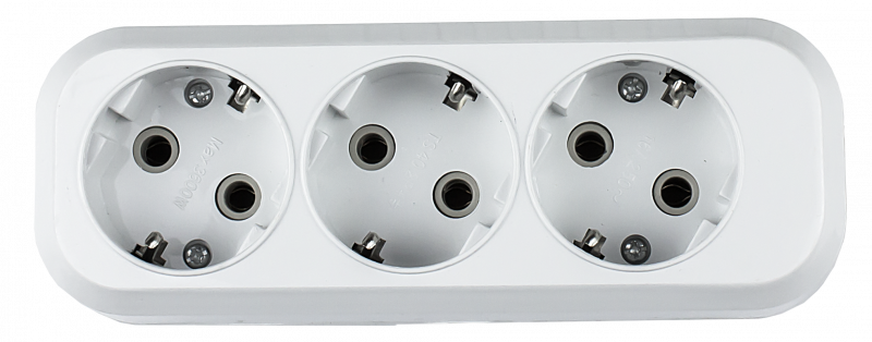 Колодка УЗ-3-GRAND трехместная с заземлением 5130 IN HOME - Фото