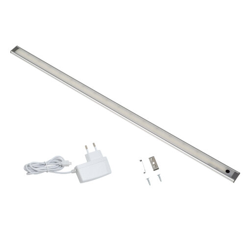 ULI-F49-8W-4200K SENSOR IP40 SILVER Светильник линейный светодиодный ультратонкий, с бесконтактным выключателем, 600мм, Серебристый - фото 1