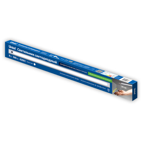 ULI-F49-8W-4200K SENSOR IP40 SILVER Светильник линейный светодиодный ультратонкий, с бесконтактным выключателем, 600мм, Серебристый - фото 2