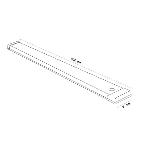 ULI-F49-8W-4200K SENSOR IP40 SILVER Светильник линейный светодиодный ультратонкий, с бесконтактным выключателем, 600мм, Серебристый - фото 3