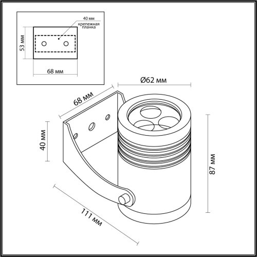 Фасадный поворотный светильник 350° «ODEON LIGHT» 6648/6WA3, серия: STIMA (крепление на планке). Фото 2.