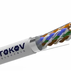 Кабель витая пара F/UTP 4х2х24AWG(0.48мм) кат.5E PVC indoor Fluke tested 305м (м) TOKOV ELECTRIC TKE-C06-F/UTP-42-5E-305