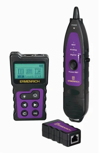 Тестер кабельный многофункциональный NetGeeks NP40 фиолет. Ermenrich 84549 - фото