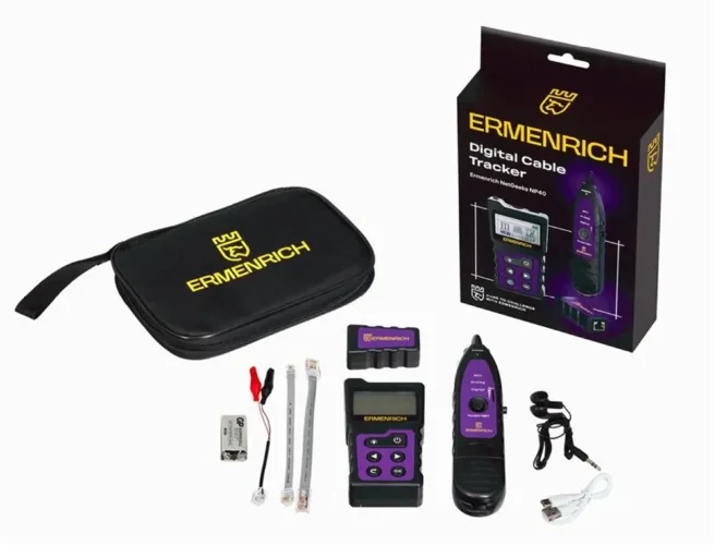 Тестер кабельный многофункциональный NetGeeks NP40 фиолет. Ermenrich 84549 - фото 2