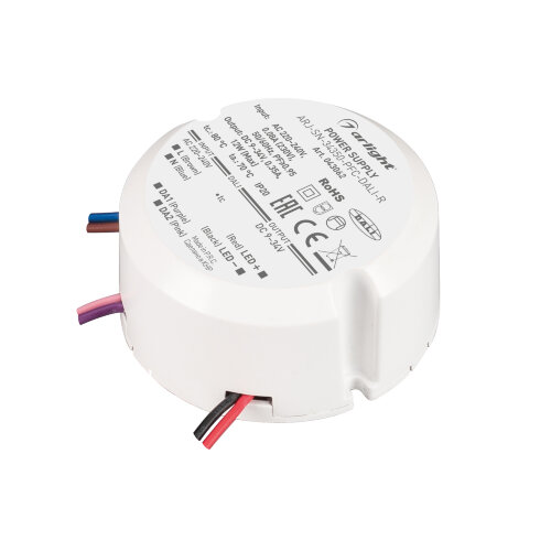 Блок питания ARJ-SN-34350-PFC-DALI-R (12W, 9-34V, 0.35A) (Arlight, IP20 Пластик, 3 года) 043062 - фото