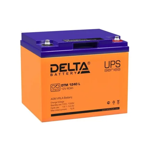 Аккумулятор UPS 12В 40А.ч DTM 1240 L Delta 4614010640008 - фото