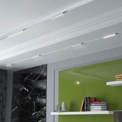 Низковольтный накладной/подвесной шинопровод 2м (токопровод и заглушки в комплекте) «Novotech» 135092, серия: FLUM