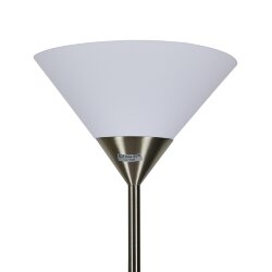 UML-T520 E27+E14 SILVER-WHITE Торшер напольный под лампу Е27 и Е14, 2х60W, Серебристый-Белый