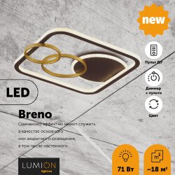 Люстра потолочная «LUMION» 5246/71CL, серия: BRENO (крепление на планке) - -