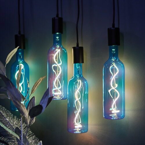 LED-SF21-5W-SOHO-E27-CW BLUE GLS77BL Лампа светодиодная SOHO, Синяя колба, Спиральный филамент - фото 6