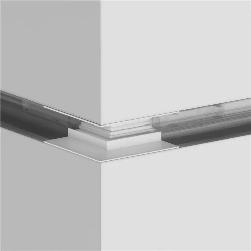 Коннектор угловой внешний Gravity встраиваемый белый (Белый) - фото 5