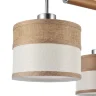 Двухцветные абажуры, сделанные из мешковины, сочетаются с древесной арматурой. Благодаря большому ассортименту изделий серии Helen легко выбрать светильник как для просторных помещений, так и для небольших. (Хром) - фото 2