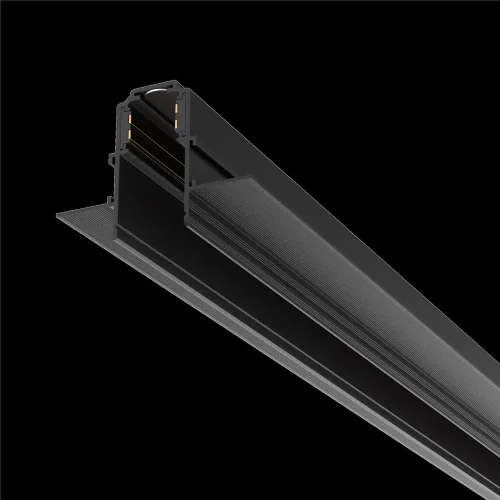 Шинопровод 3м Exility встраиваемый под ГКЛ 12,5мм, черный (Черный) - фото 6