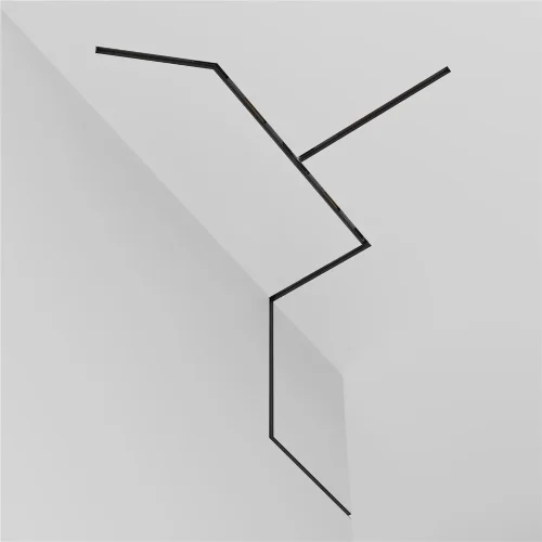 Шинопровод 3м Exility встраиваемый под ГКЛ 12,5мм, черный (Черный) - фото 5