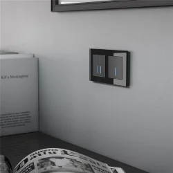 Сенсорный выключатель одноклавишный с подсветкой черный W4510108