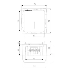 Сенсорный выключатель одноклавишный с подсветкой черный W4510108