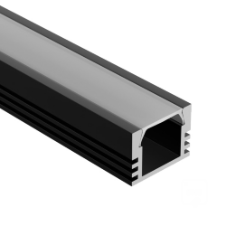 Профиль U-16/12 RAL9005 (с экраном) — 2000мм