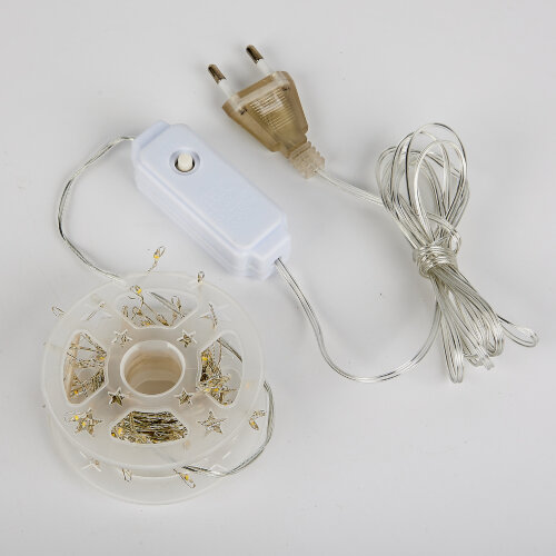 ULD-S0500-125-DTA WHITE IP20 DEWDROP Гирлянда светодиодная Роса, 5м, 125 светодиодов, Белый свет, Провод прозрачный - фото 1