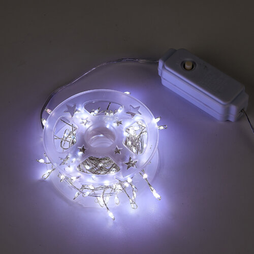 ULD-S0500-125-DTA WHITE IP20 DEWDROP Гирлянда светодиодная Роса, 5м, 125 светодиодов, Белый свет, Провод прозрачный - фото 5