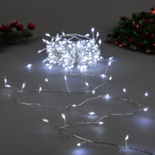 ULD-S0500-125-DTA WHITE IP20 DEWDROP Гирлянда светодиодная Роса, 5м, 125 светодиодов, Белый свет, Провод прозрачный - фото 8