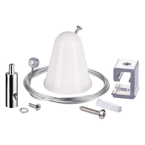 Подвесной комплект с тросом 1.5м «Novotech» 135022 (крепление к треку). Фото 1.