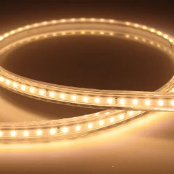 Светодиодная лента, 220V, 2835 120 led, warm white, 120B, IP68