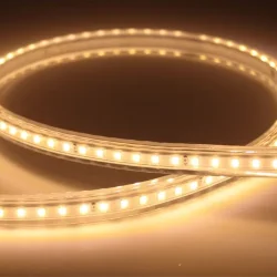 Светодиодная лента, 220V, 2835 120 led, warm white, 120B, IP68