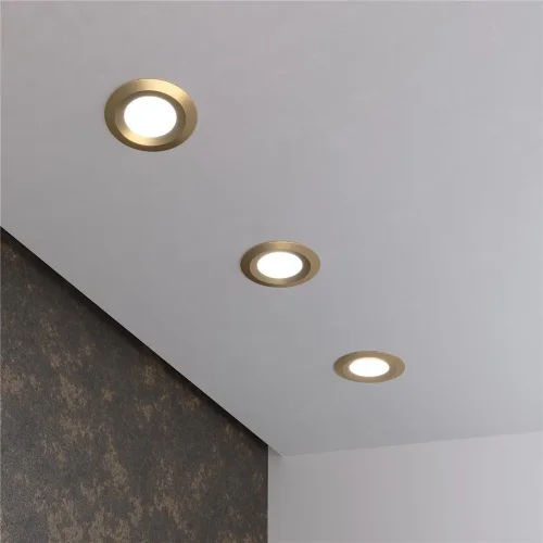 Встраиваемый точечный светильник 110 MR16 золотой - фото 5