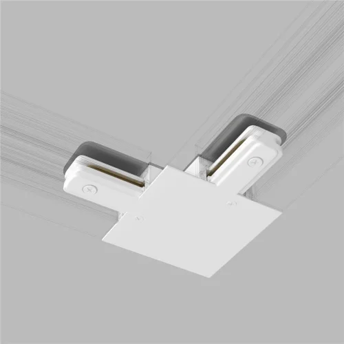 Коннектор угловой для однофазного встраиваемого шинопровода белый TRCM-1-1-L-WH - фото