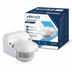 Датчик движения инфракрасный ДД 09Б 1200Вт 180 гр.12м IP44 белый NEOX