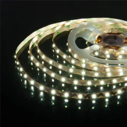 Светодиодная гибкая лента 12 В 6 Вт/м 60 Led/м 2835 IP20, холодный белый 6500K, 5 м Лента светодиодная гибкая 12V 6W 60Led 2835 IP20 холодный белый, 5м (052854)