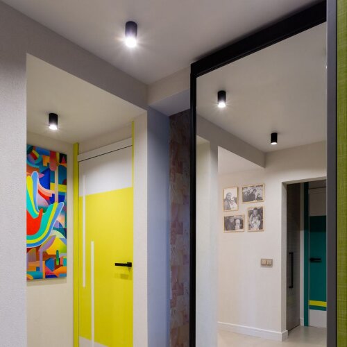 Накладной потолочный светильник GU10 черный - Фото 4