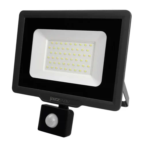 Прожектор светодиодный PFL-C3 SENSOR 50Вт 6500К IP65 ДО закален. прозр. стекло датчик движения инфракрасный Pro JazzWay 5026940A - фото