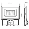 Прожектор светодиодный PFL-C3 SENSOR 50Вт 6500К IP65 ДО закален. прозр. стекло датчик движения инфракрасный Pro JazzWay 5026940A - фото 6