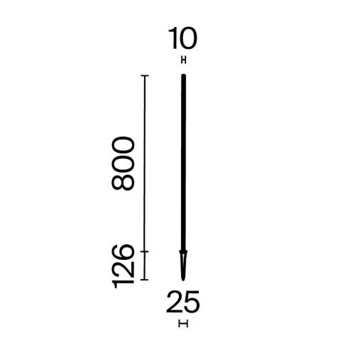Ландшафтный светильник Spear 3000K 1Вт 24В IP 65 (Графит) - фото 3