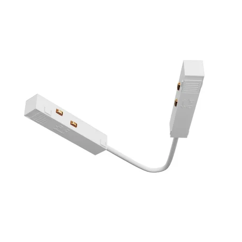 Коннектор питания угловой 15 см Exility белый (Белый) - фото