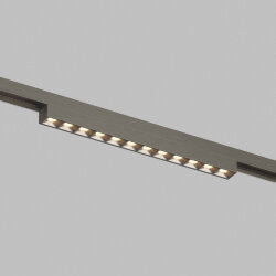 Светильник трековый SHINE GRILL ZigBee, 48В, 10Вт, 2700-6000K, IP20, темный никель, алюминий, Denkirs DK5971-DN