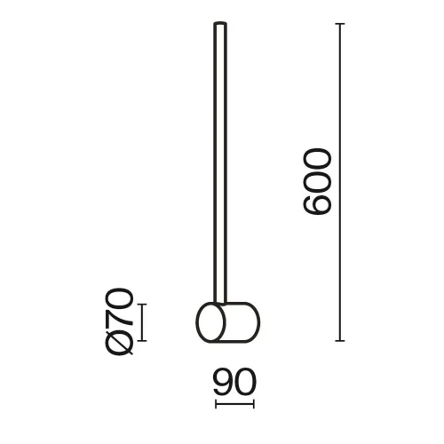 Настенный светильник (бра) Light stick 3000К 7Вт (Латунь) - фото 4