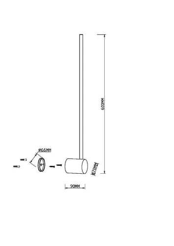 Настенный светильник (бра) Луч света / Light stick 3000К 7Вт (Латунь) MOD237WL-L6BS3K - фото 2