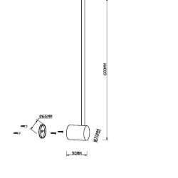 Настенный светильник (бра) Луч света / Light stick 3000К 7Вт (Латунь) MOD237WL-L6BS3K
