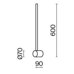 Настенный светильник (бра) Луч света / Light stick 3000К 7Вт (Латунь) MOD237WL-L6BS3K