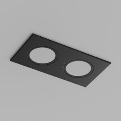 Встраиваемый влагозащищенный светильник PORT, 2?15 Вт макс., LED, GU5.3, IP65, корпус из полимера, цвет чёрный, Denkirs DK3112-BK