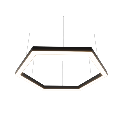 Светильник WOLTA PRO КОНТУР ГЕКСА ДСО03-108-500-3К-Ч Матовый - фото 1.