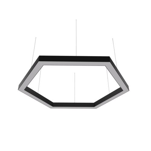 Светильник WOLTA PRO КОНТУР ГЕКСА ДСО03-108-500-3К-Ч Матовый - фото 2.