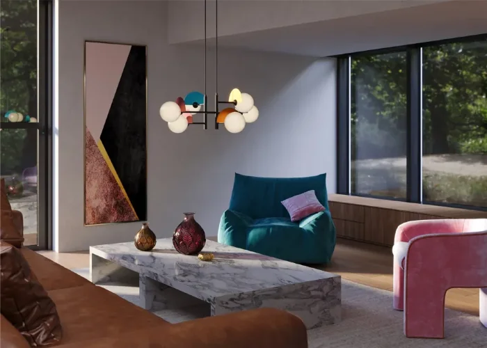 Подвесной светильник Сепия / Sepia (Черный) FR5391PL-06CFL - фото 3