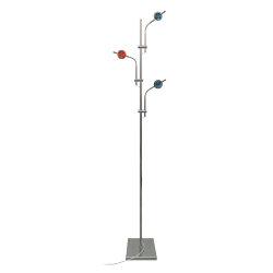 ULM-T641 3x2W-3000K CHROME MULTICOLOR Торшер напольный светодиодный, c регулировкой наклона, с линзами, Сменные светофильтры в-к, Механический выключатель, Металл, Хром